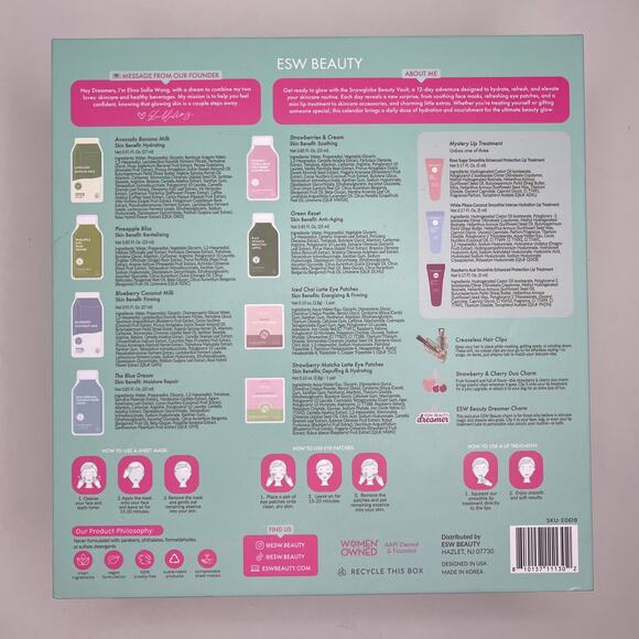 ESW Beauty — Snow Globe Beauty Vault 12 Day Advent Calendar Korean Skincare NEW! - Picture 13 of 13